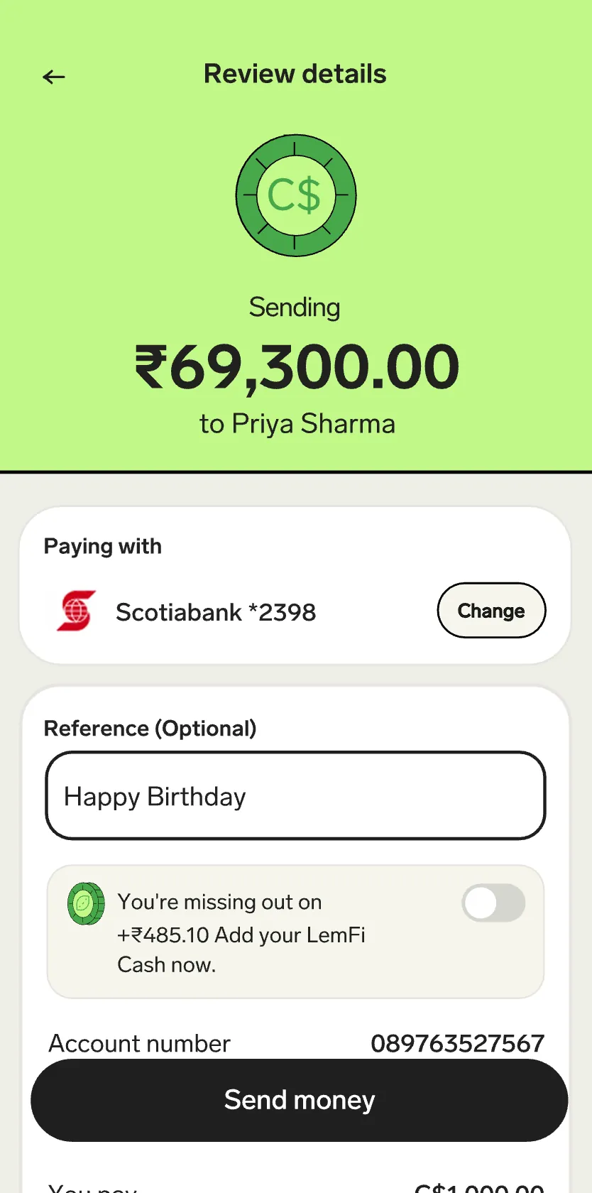 Confirm payment