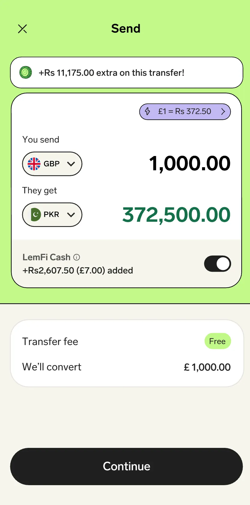 Choose currency