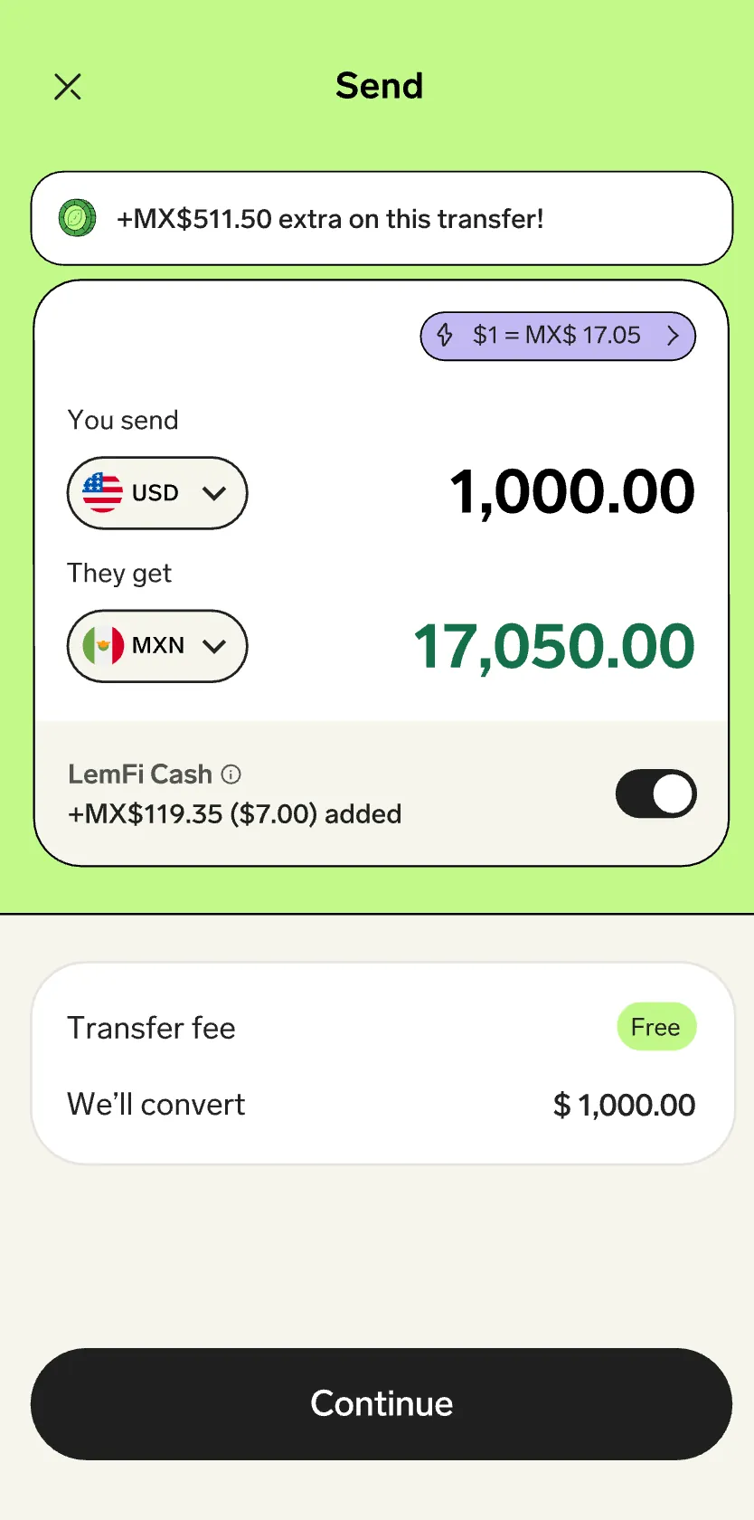 Choose currency