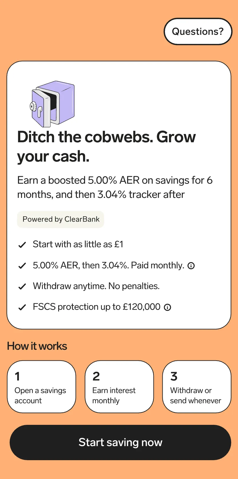 Create your Savings Pot